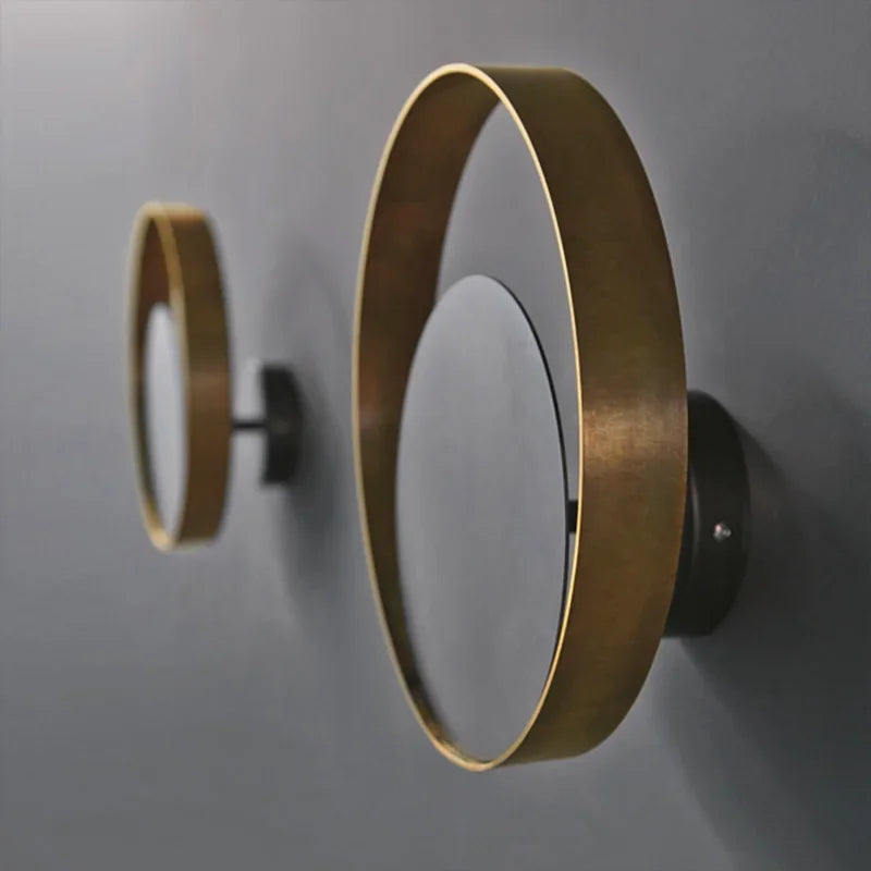 Applique design led rond et cercles raffinés doré et noir - Nexa