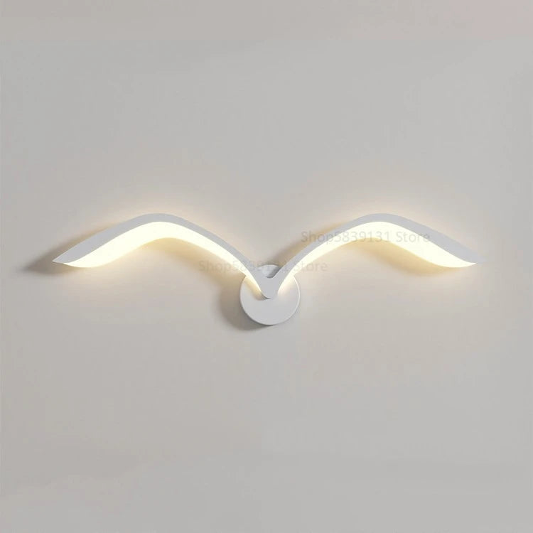 Applique murale led modernes en forme de mouette en acrylique - Rayza