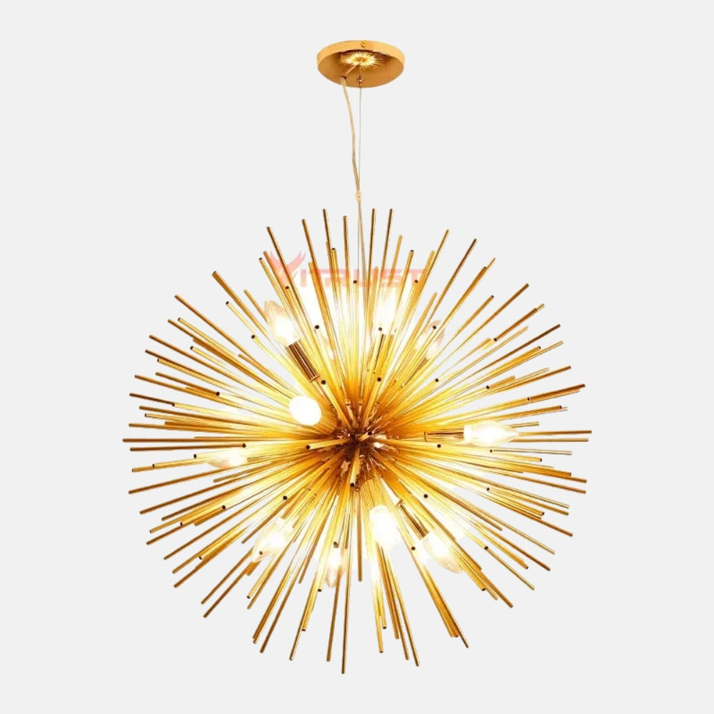 Lustre design moderne en aluminium doré - Fixo