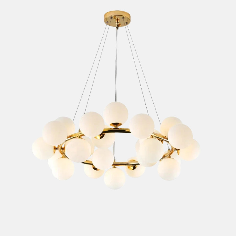 Lustre design à led en métal avec boules en verre - Illuxa