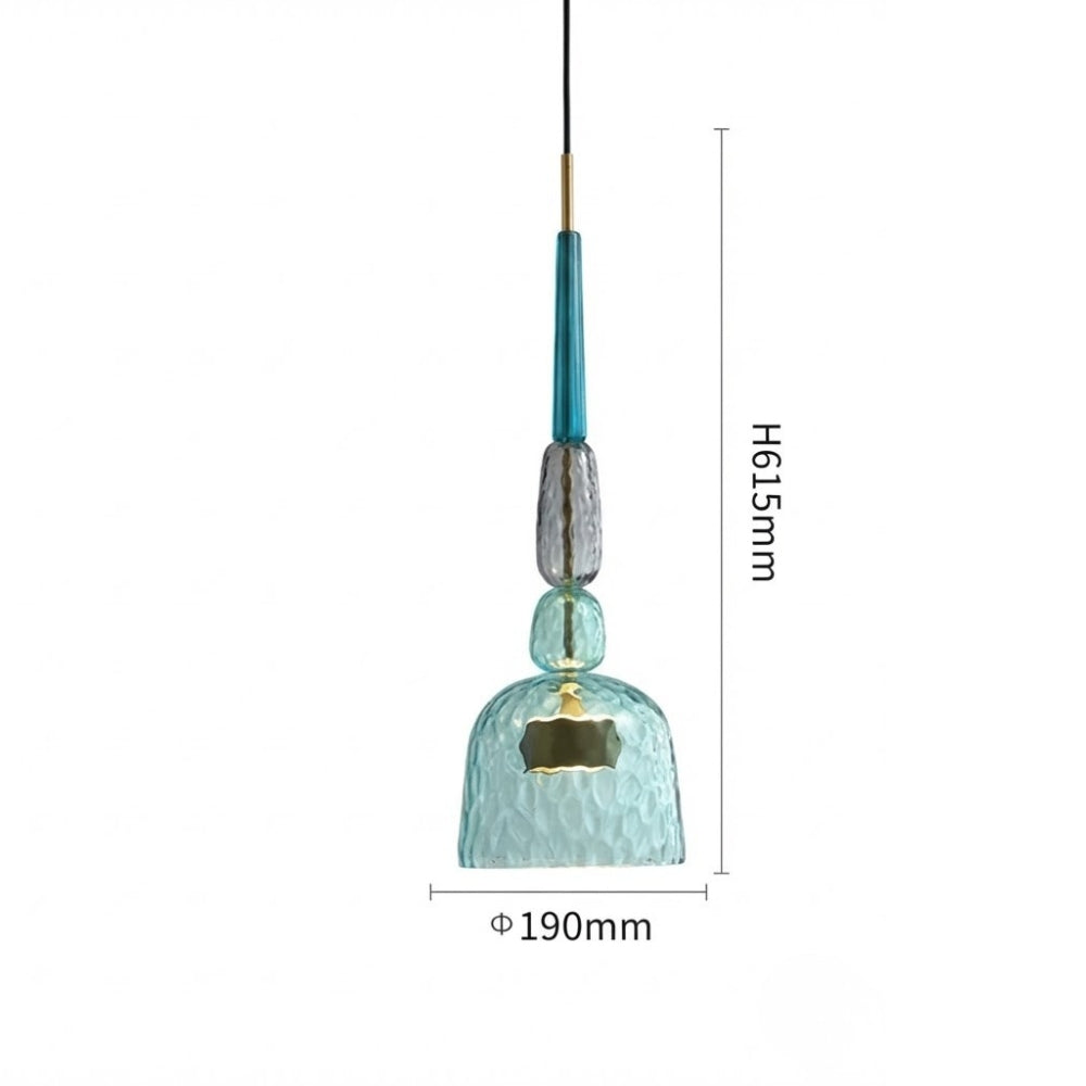 Suspensions luminaire LED en verre coloré - Helia