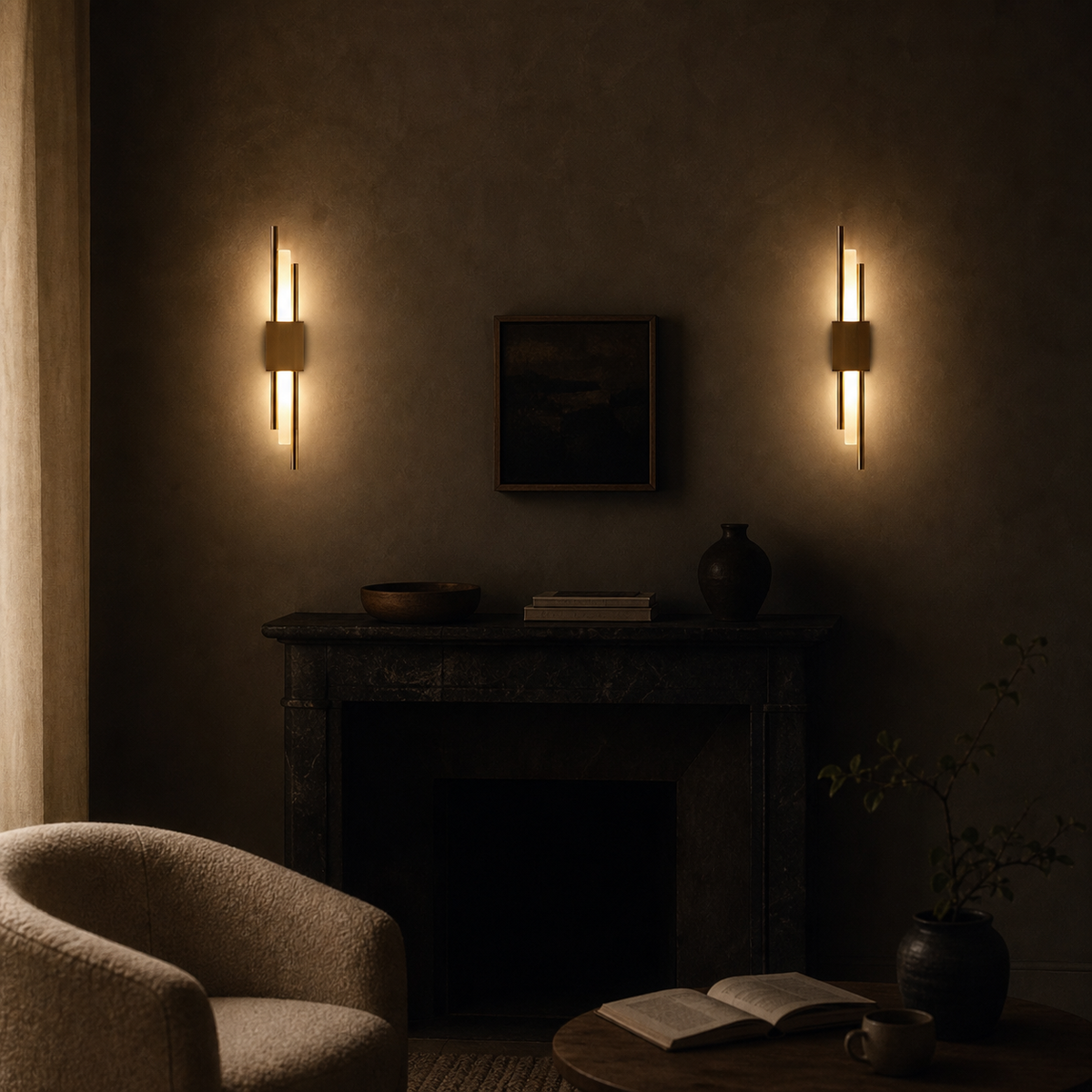 Applique murale design led avec barre en métal - Wallux