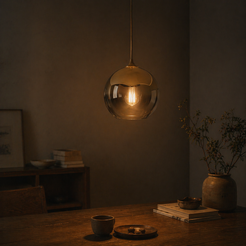 Suspension design led en boule de verre - Protect