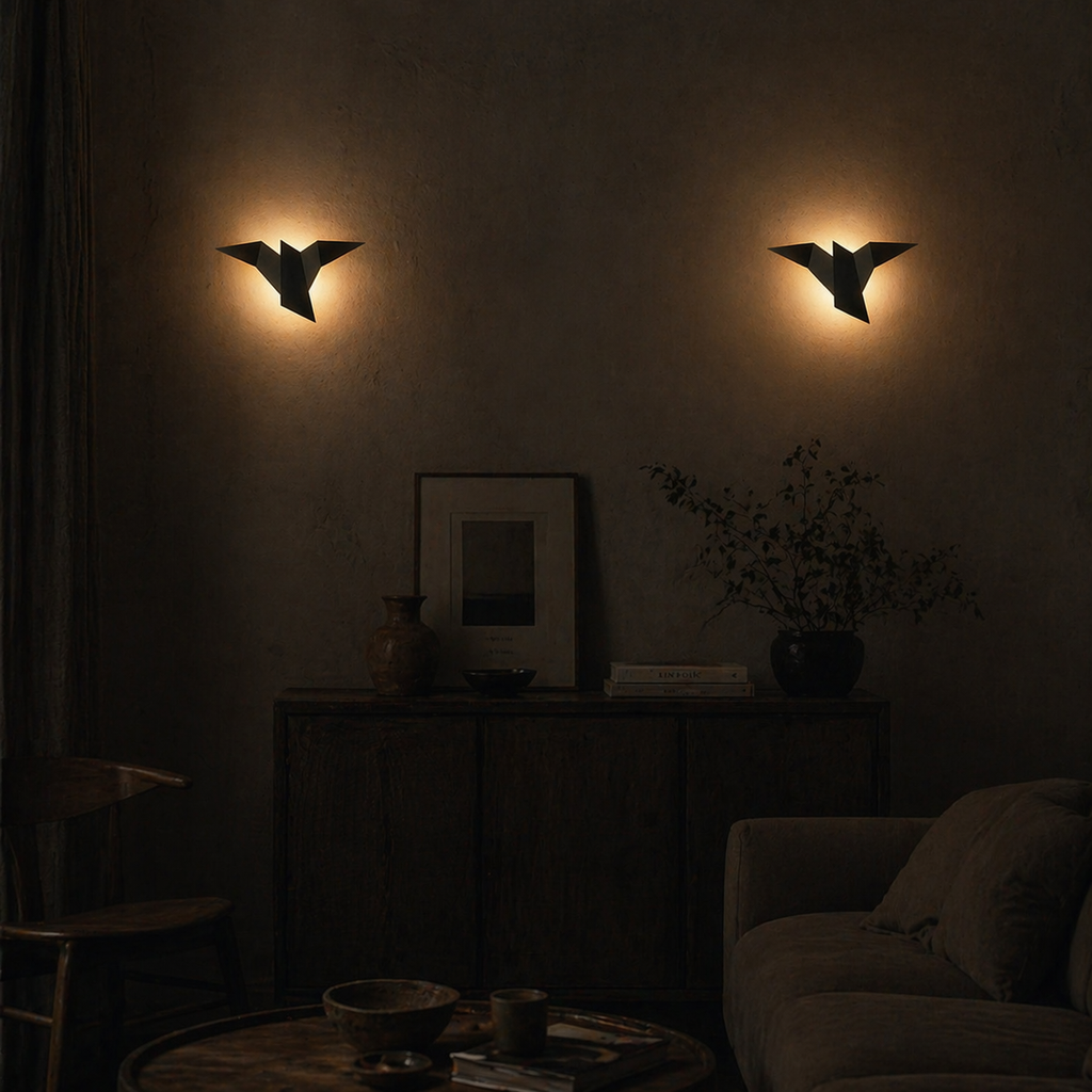 Applique murale moderne led oiseau style origami - Edge