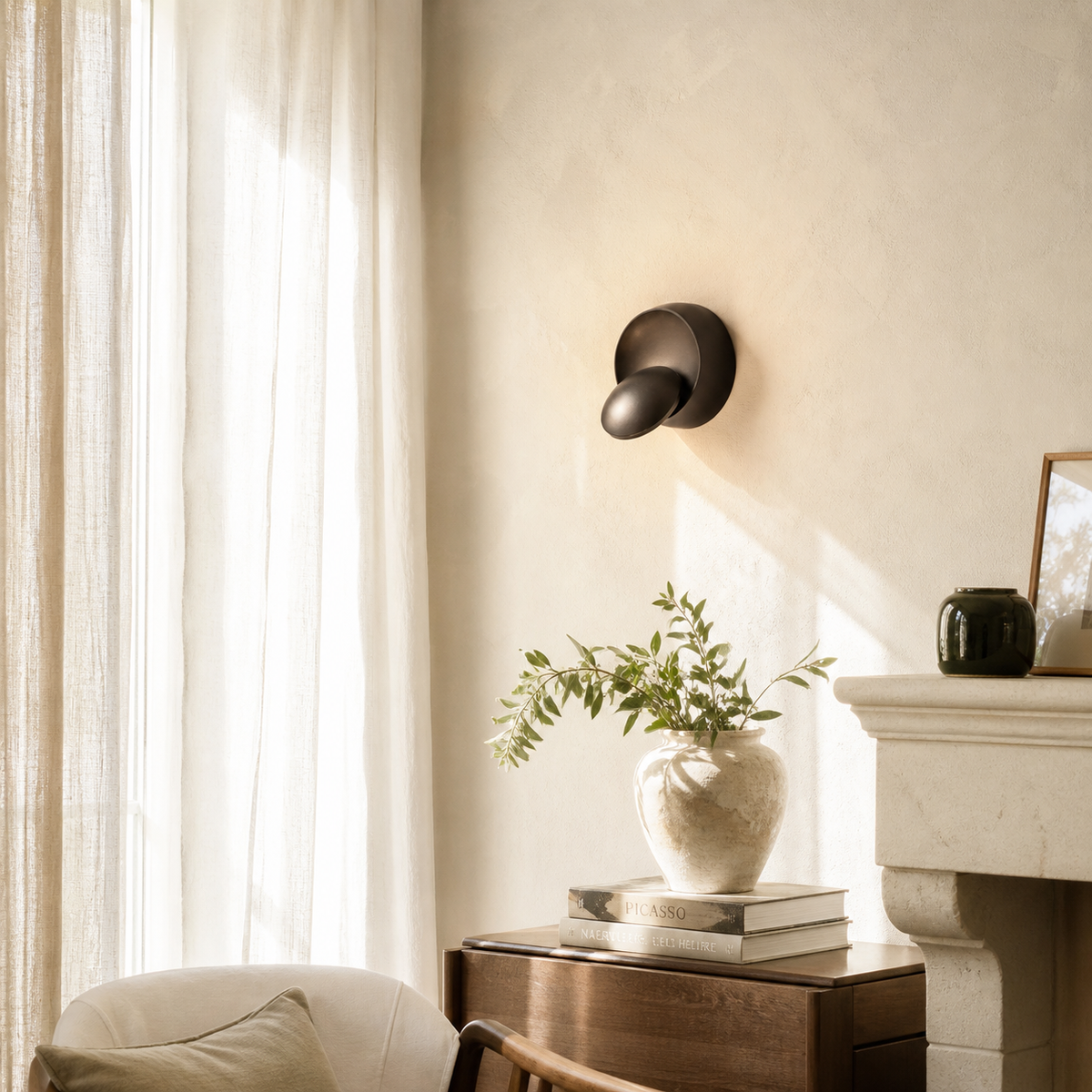 Applique murale ronde design ajustable - Harda