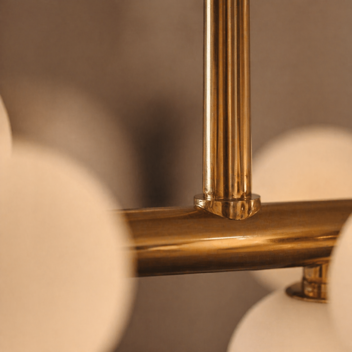 Lustre design à led en métal avec boules en verre - Illuxa