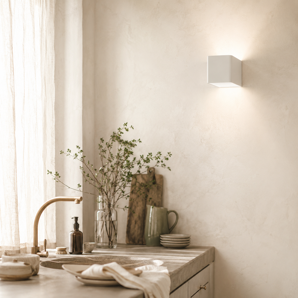 Applique murale led en cube - Solid