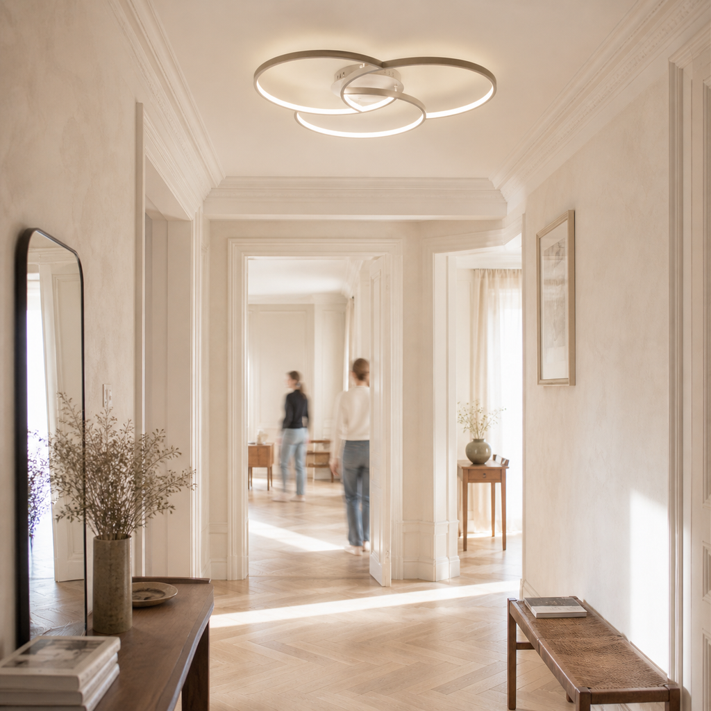 lustre design led rosace trois cercles - Delta
