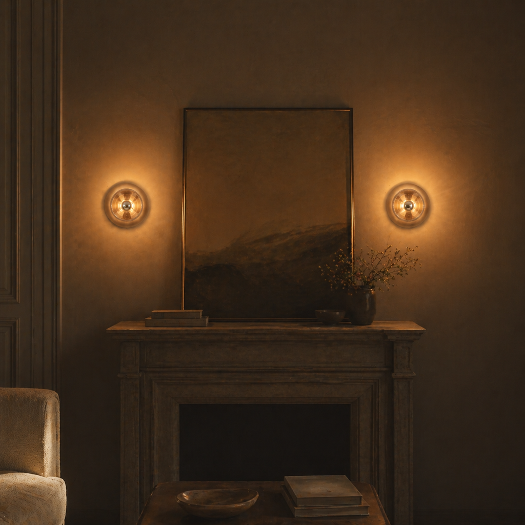 Applique murale en verre avec effet sur le mur - Lightix