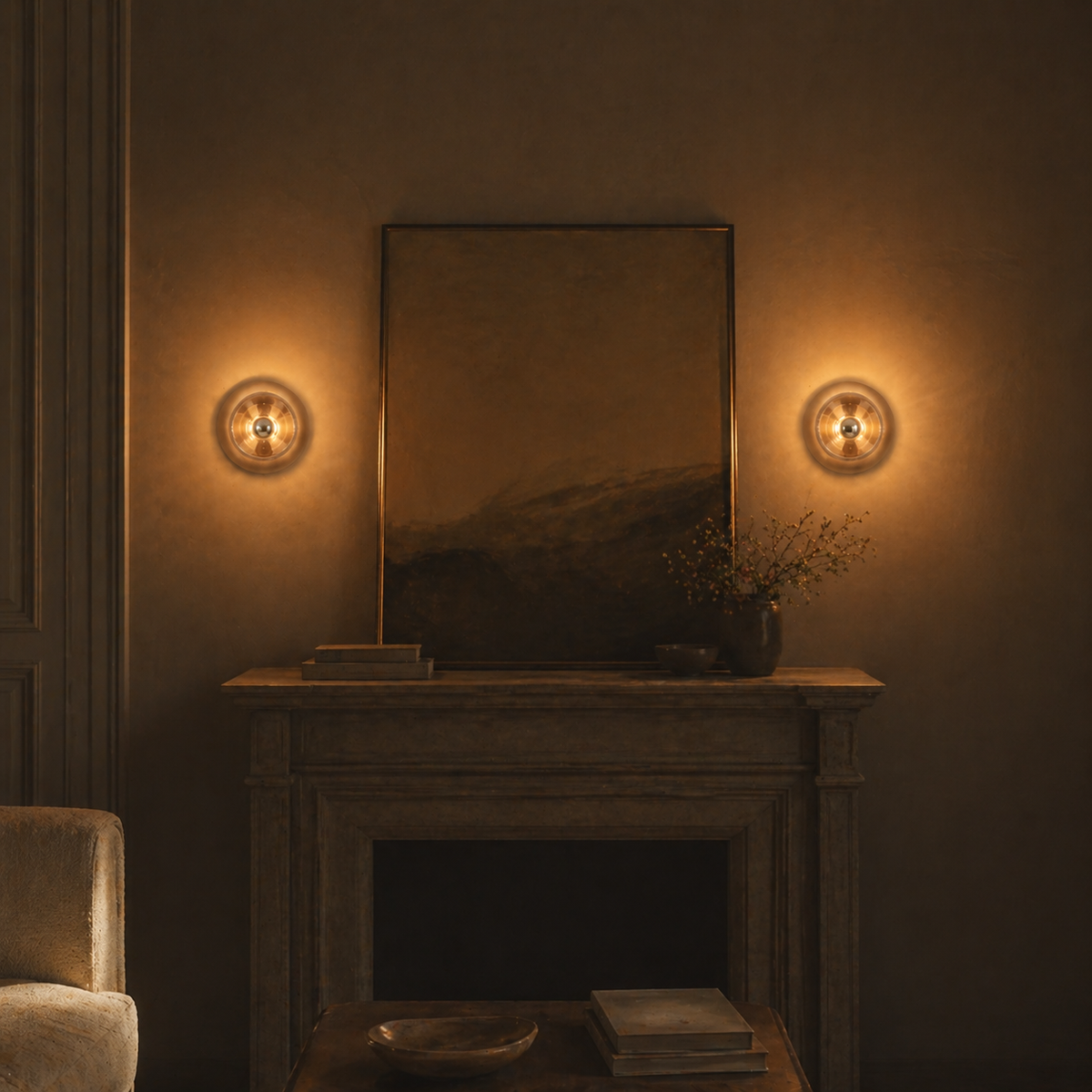 Applique murale en verre avec effet sur le mur - Lightix