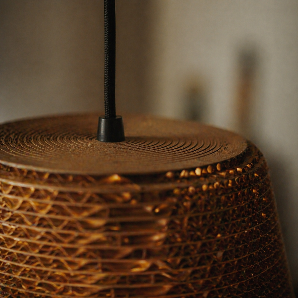 lustre en papier carton - zen