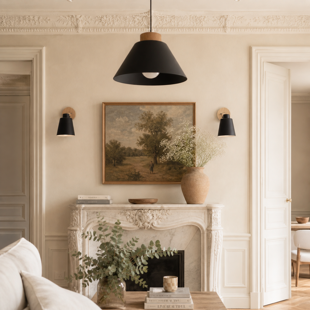 Applique murale led orientable en métal et en bois - Opta