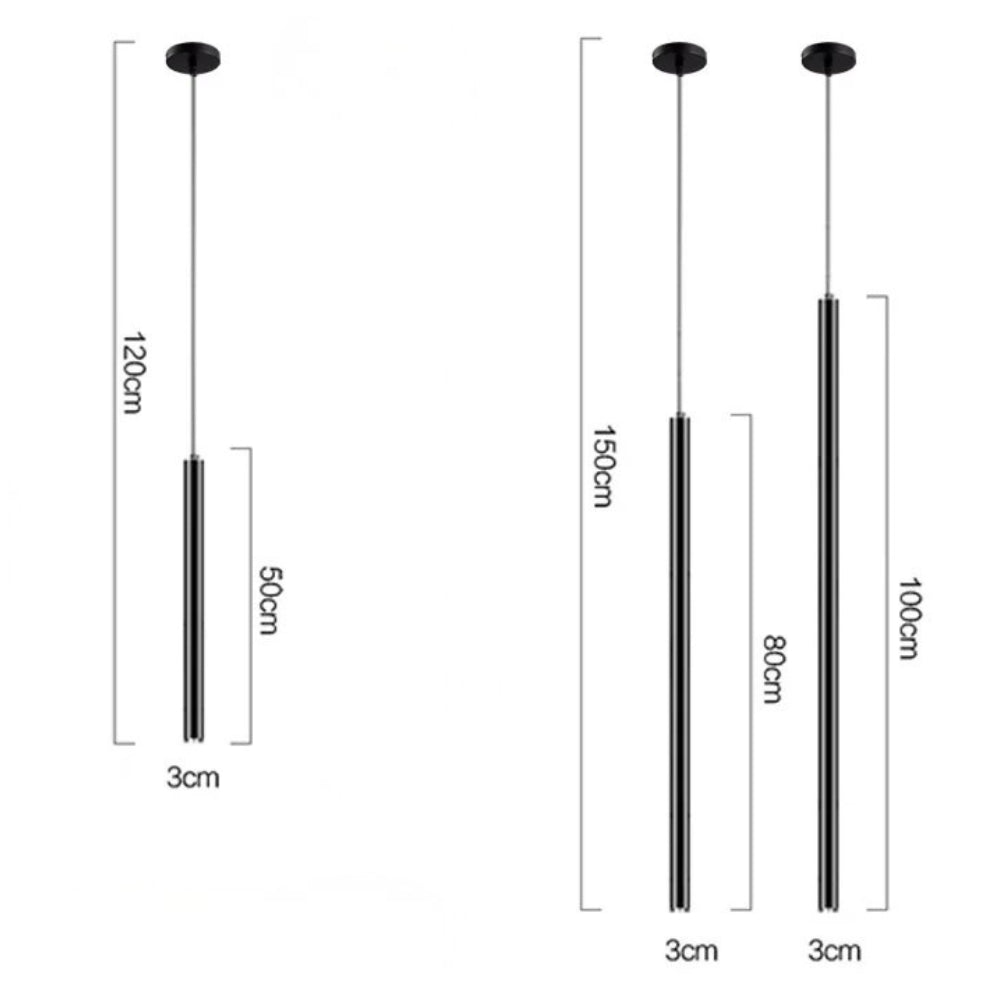 Suspension led en tube cylindre - Struct