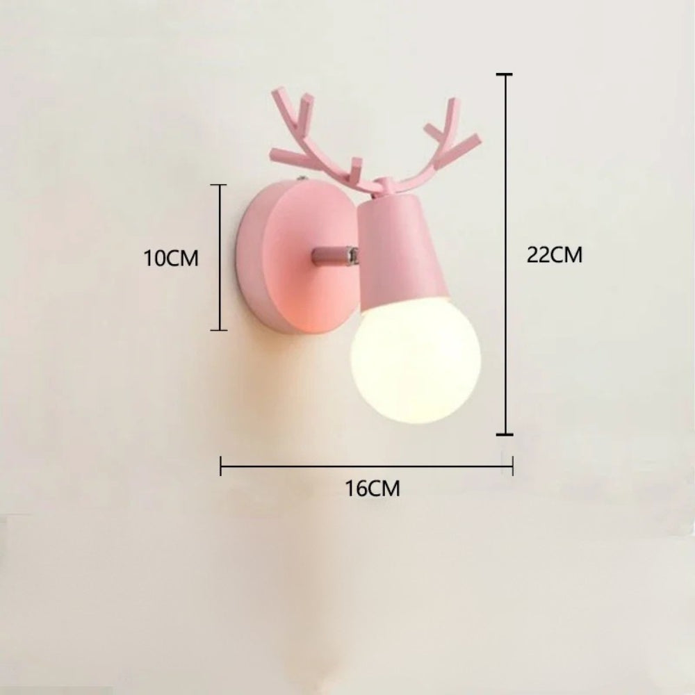 Applique murale led en forme de cerf en bois - Block