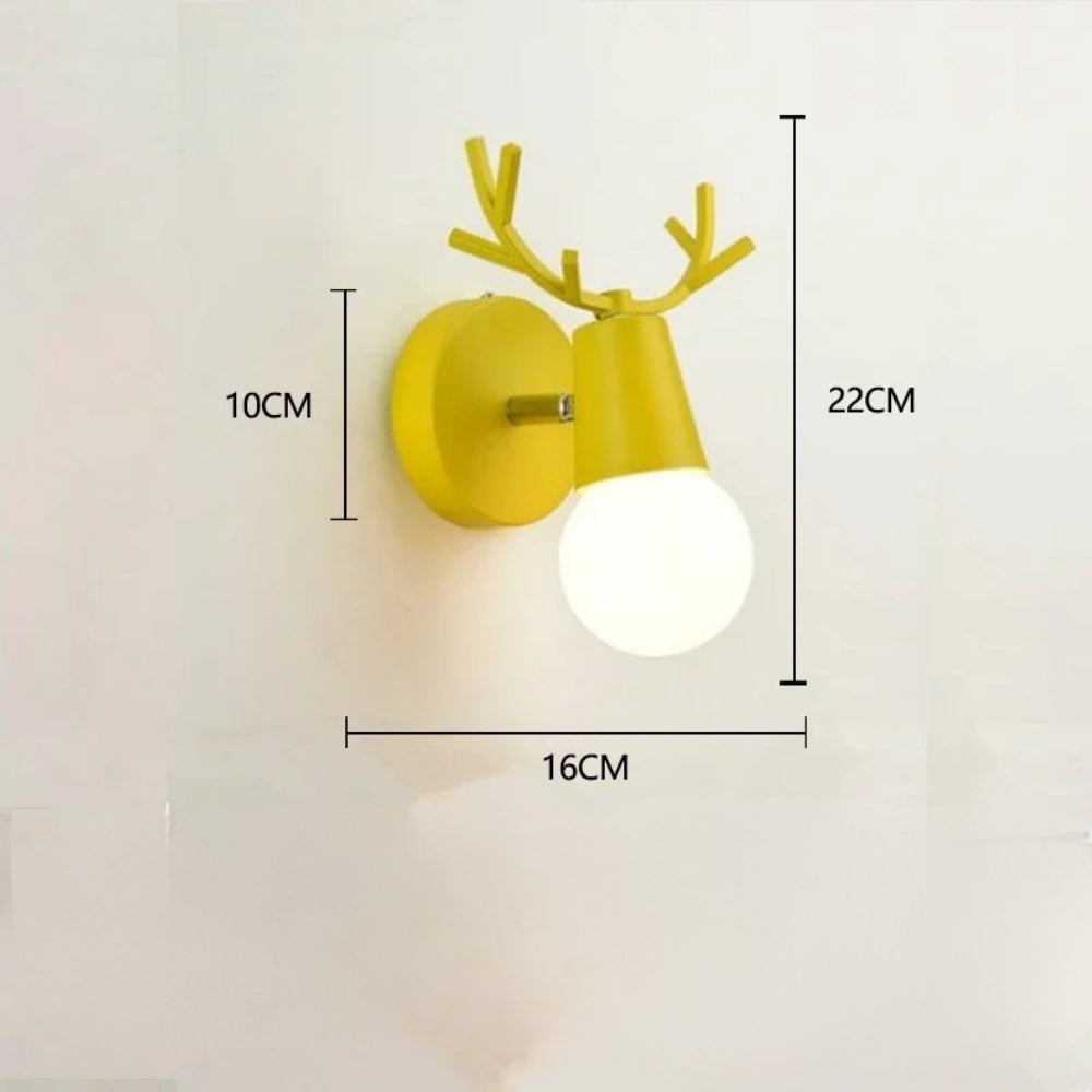Applique murale led en forme de cerf en bois - Block