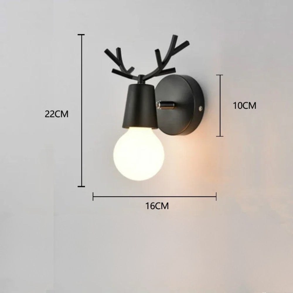 Applique murale led en forme de cerf en bois - Block