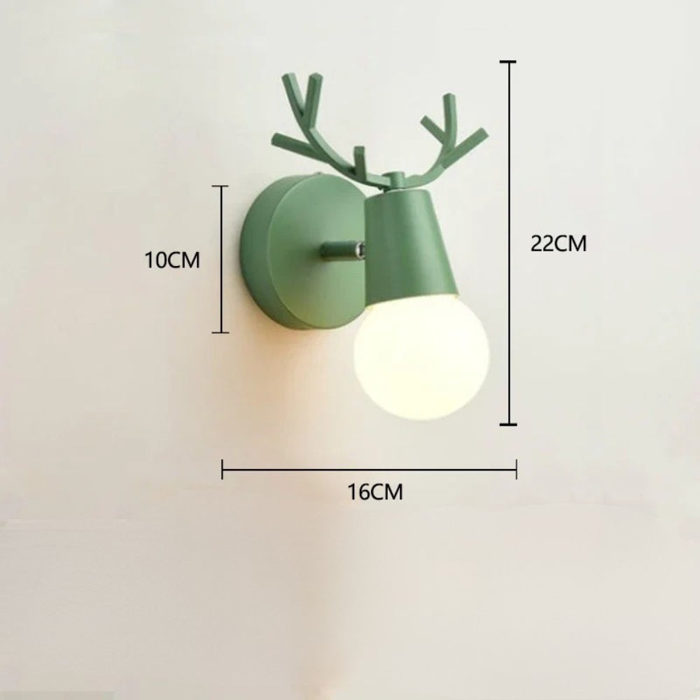 Applique murale led en forme de cerf en bois - Block