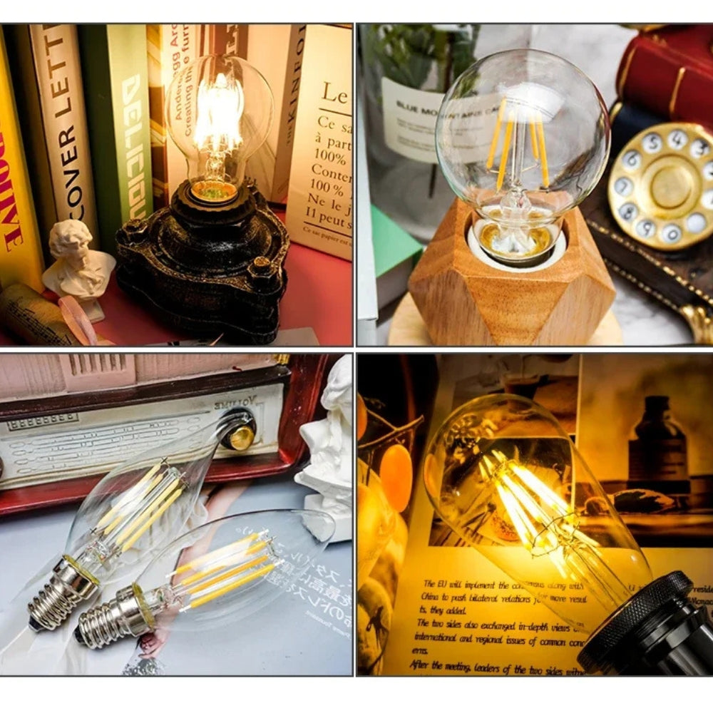 Ampoule led globe filament à incandescence