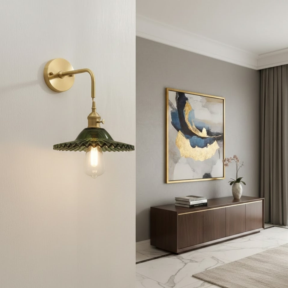 Applique murale vintage en laiton - Suspax