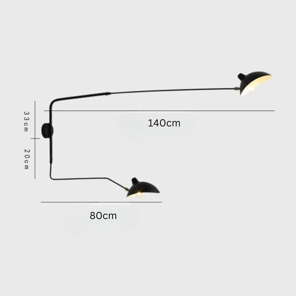 Applique murale design led dirigeable style retro swing - Street