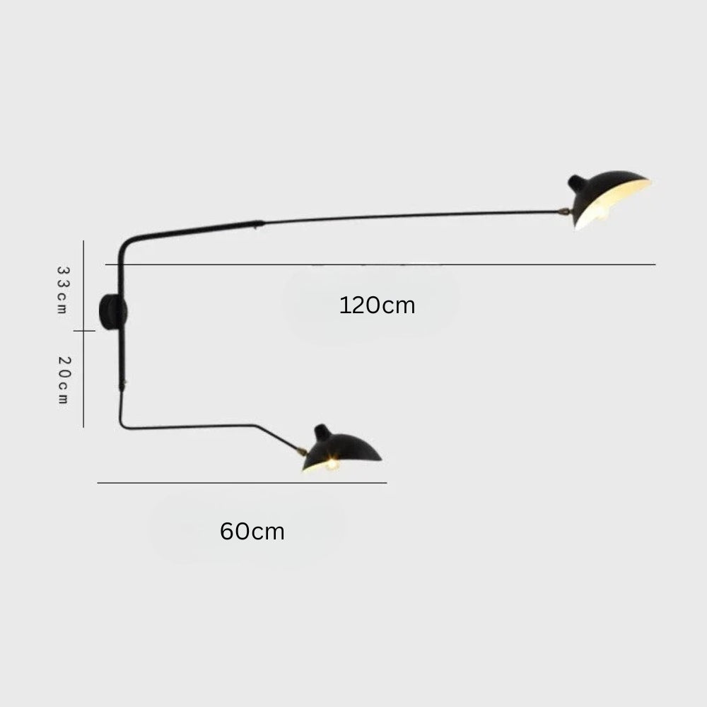 Applique murale design led dirigeable style retro swing - Street