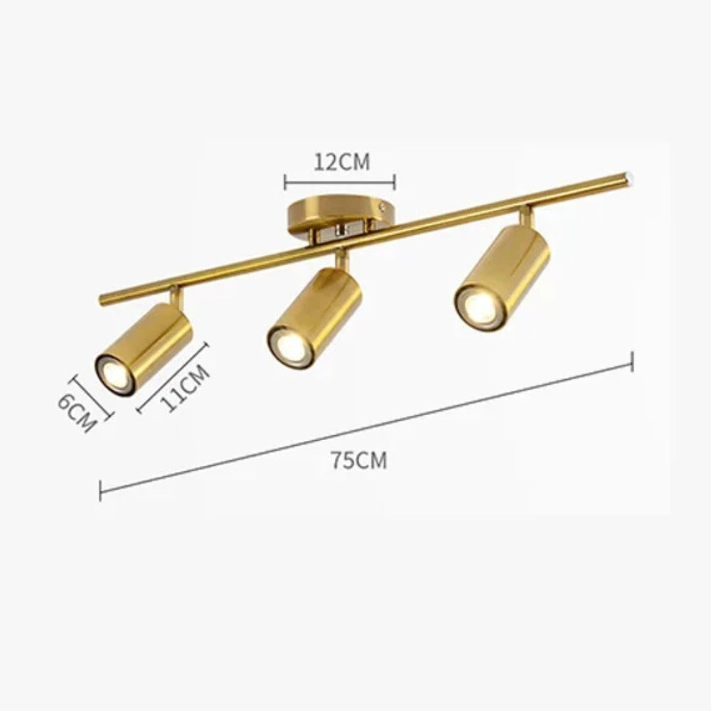 spots plafonnier led en aluminium noir ou doré - Astra