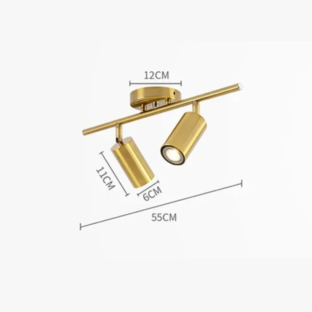 spots plafonnier led en aluminium noir ou doré - Astra