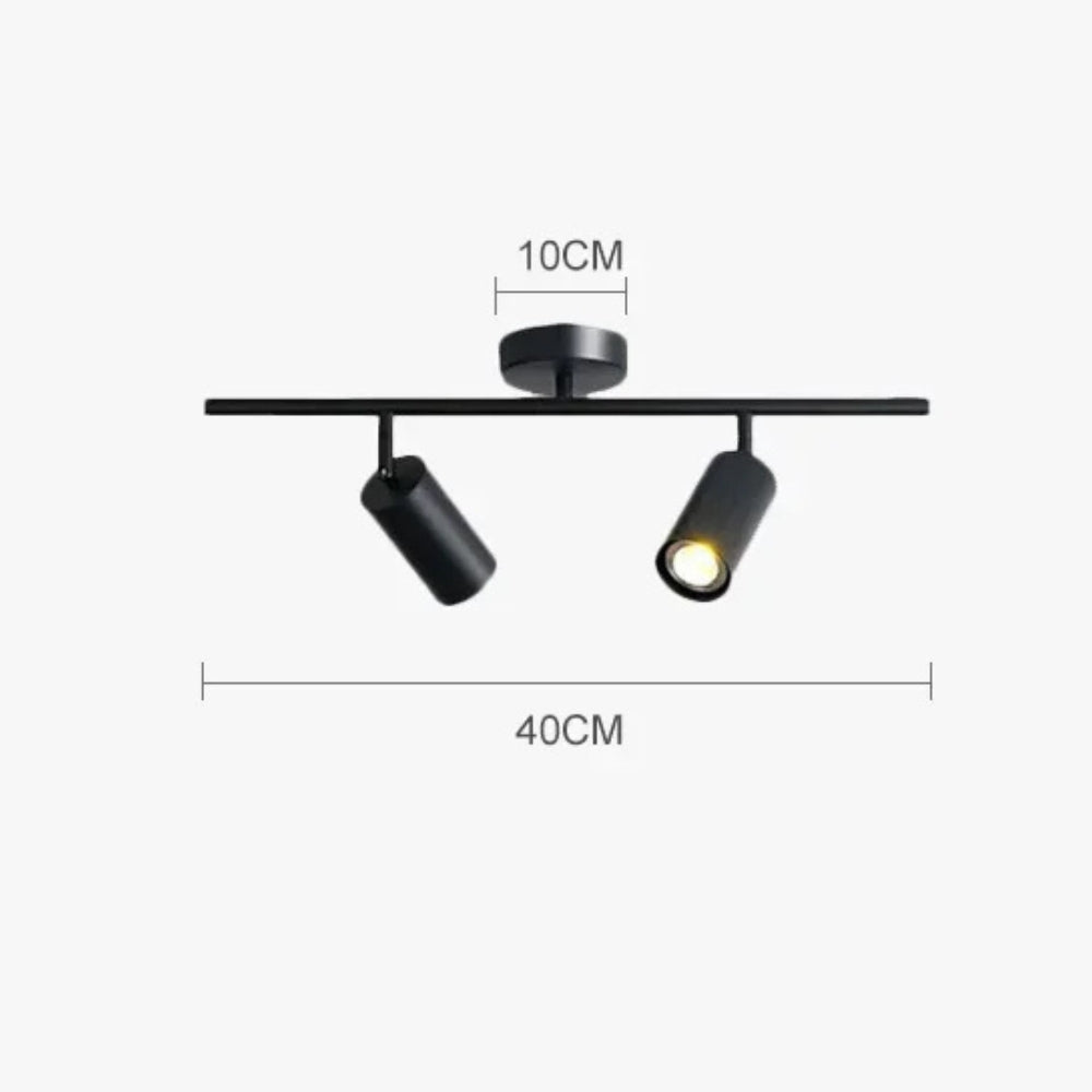 spots plafonnier led en aluminium noir ou doré - Astra