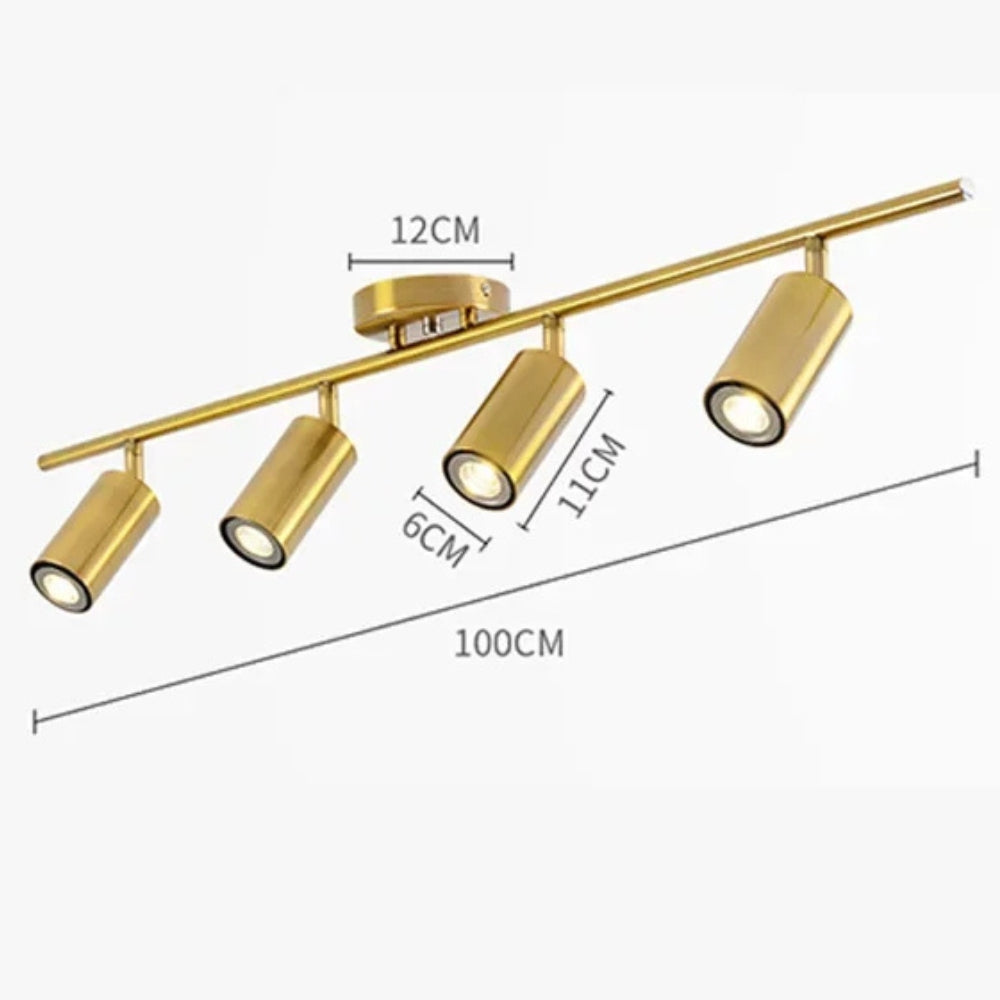 spots plafonnier led en aluminium noir ou doré - Astra