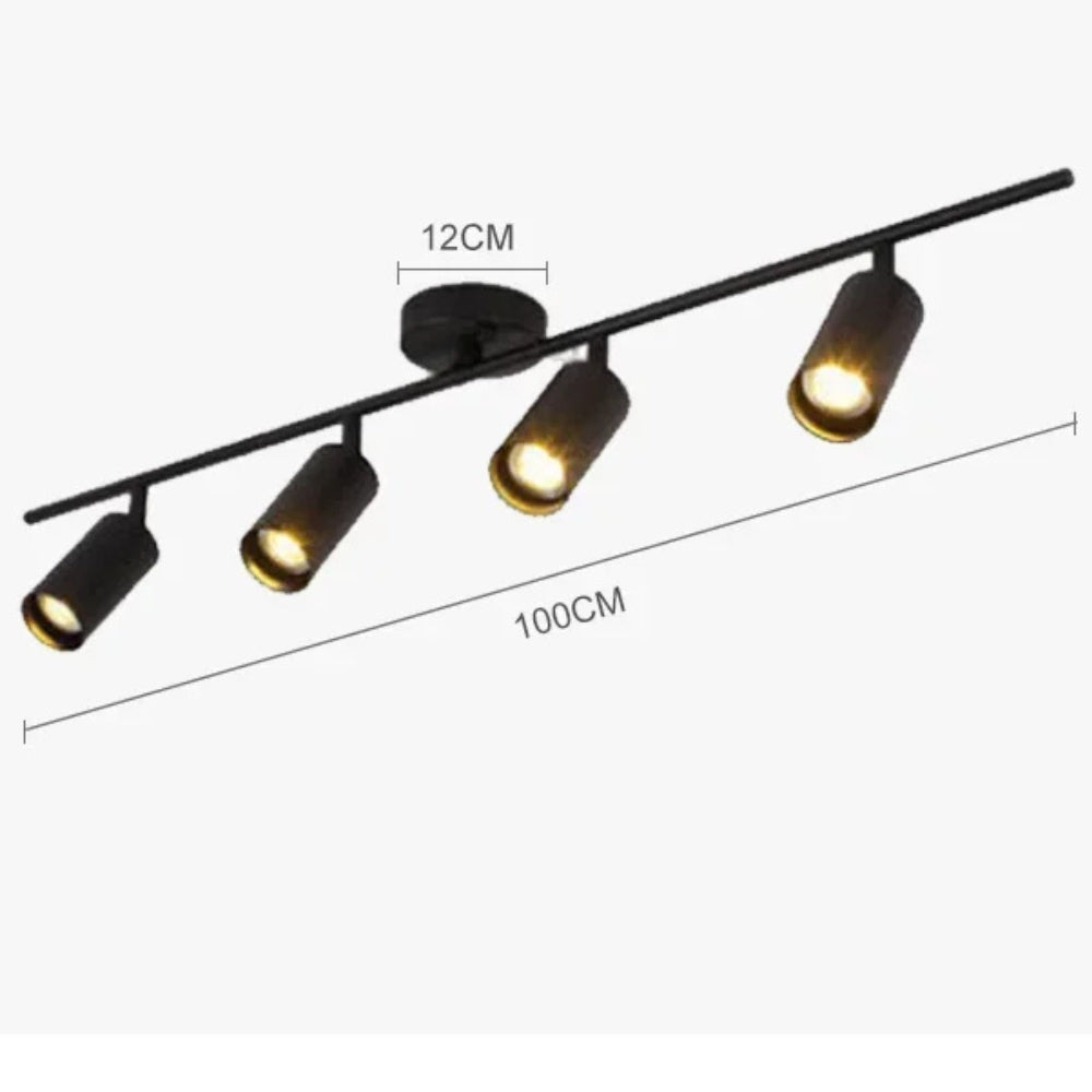 spots plafonnier led en aluminium noir ou doré - Astra