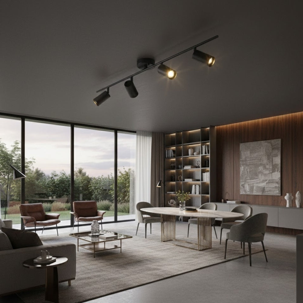 spots plafonnier led en aluminium noir ou doré - Astra