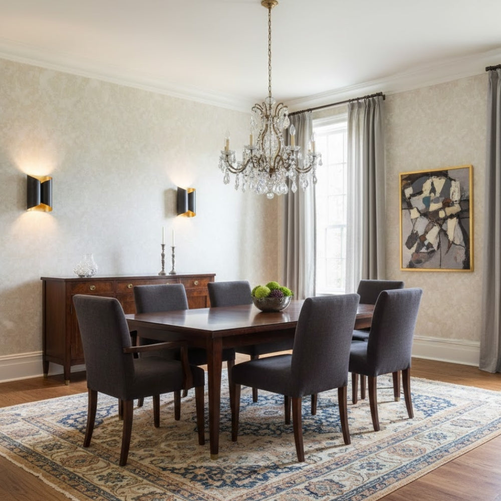 Applique murale enroulée noire et dorée - Ray