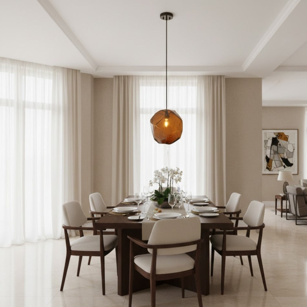 Suspension led design en verre de couleur - Glowix