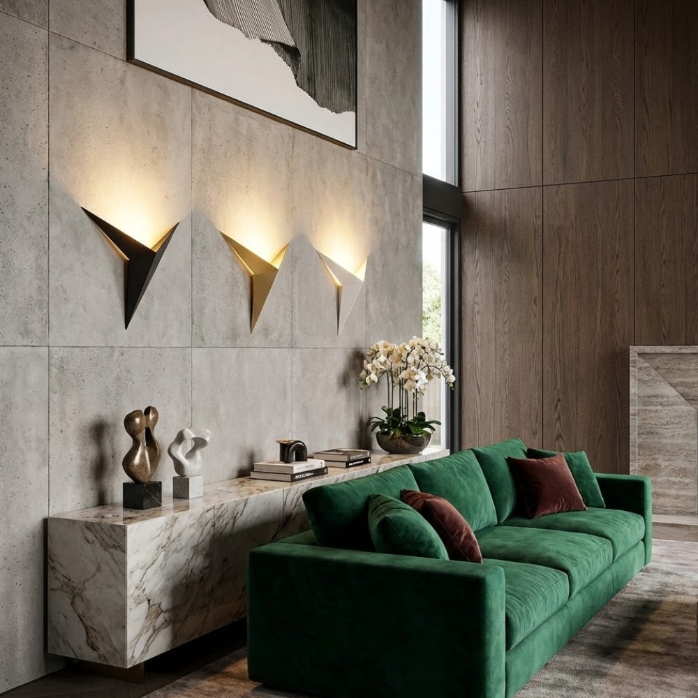 Applique murale design à led en triangle métal - Difra