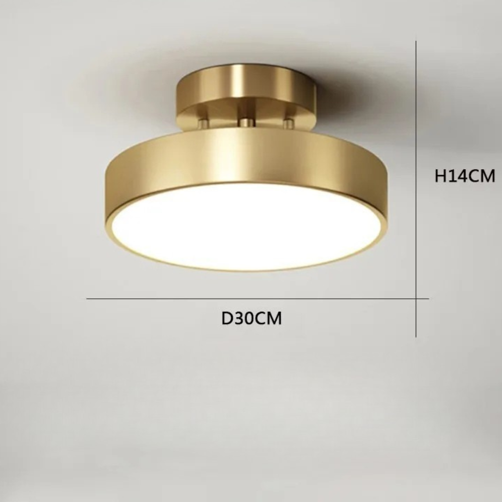 Plafonnier led minimaliste or noir chambre salon - Archi