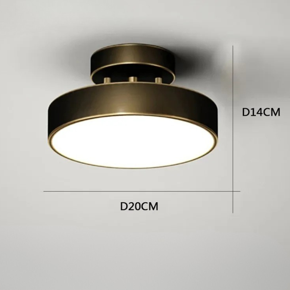 Plafonnier led minimaliste or noir chambre salon - Archi