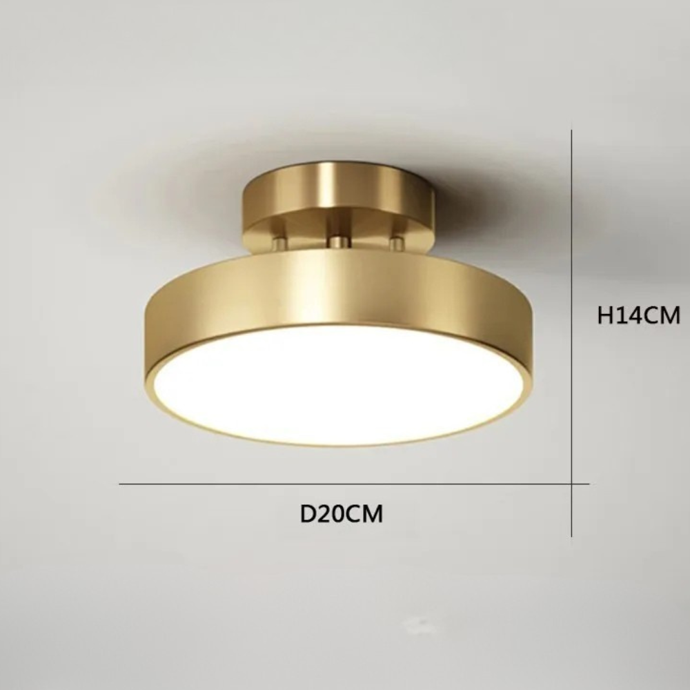 Plafonnier led minimaliste or noir chambre salon - Archi