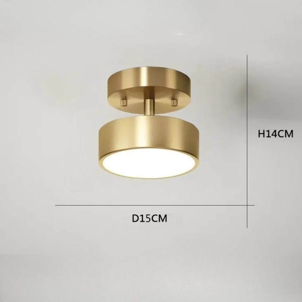 Plafonnier led minimaliste or noir chambre salon - Archi