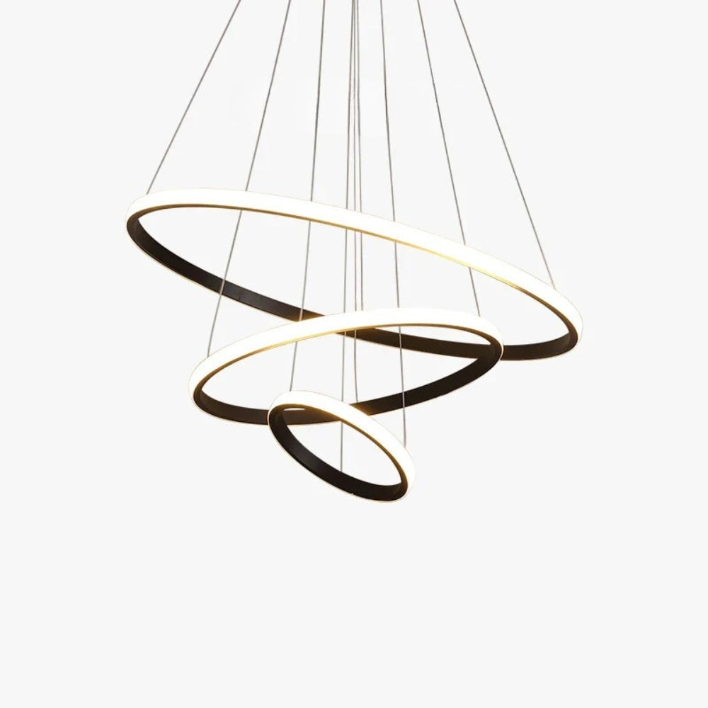 Lustre design anneaux suspendus à led deco - Optix
