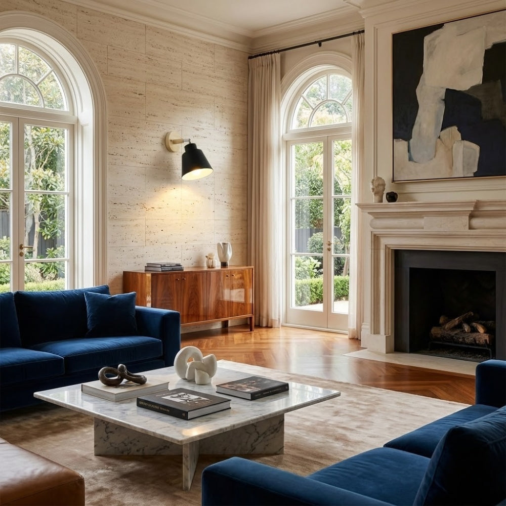 Applique murale led abat-jour orientable en métal et en bois - Opta