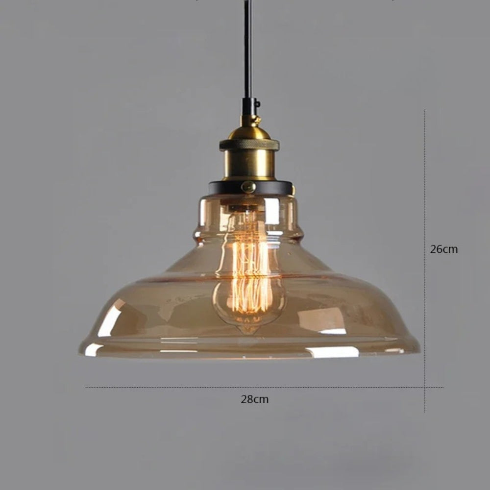 Suspension design en verre vintage retro - Flux