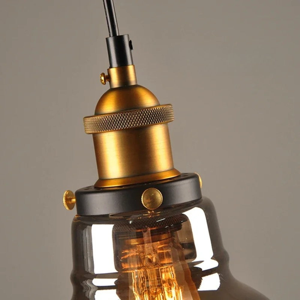 Suspension design en verre vintage retro - Flux