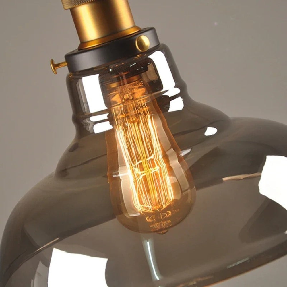 Suspension design en verre vintage retro - Flux