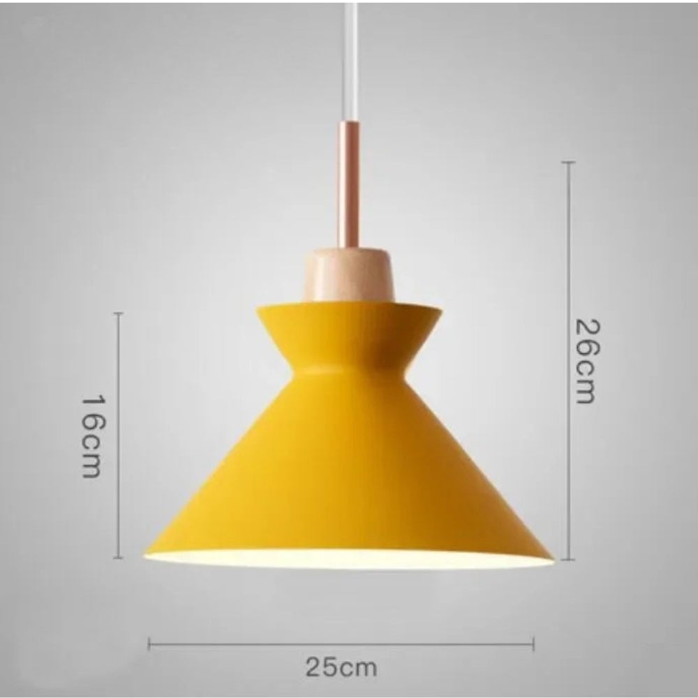 Lustre créatif en bois et fer forgé à une tête - Neutr