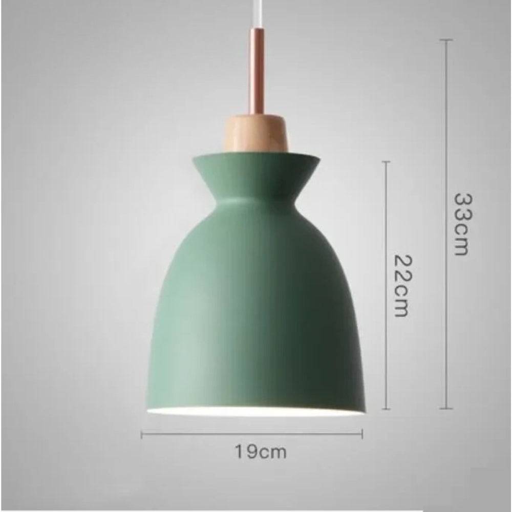 Lustre créatif en bois et fer forgé à une tête - Neutr