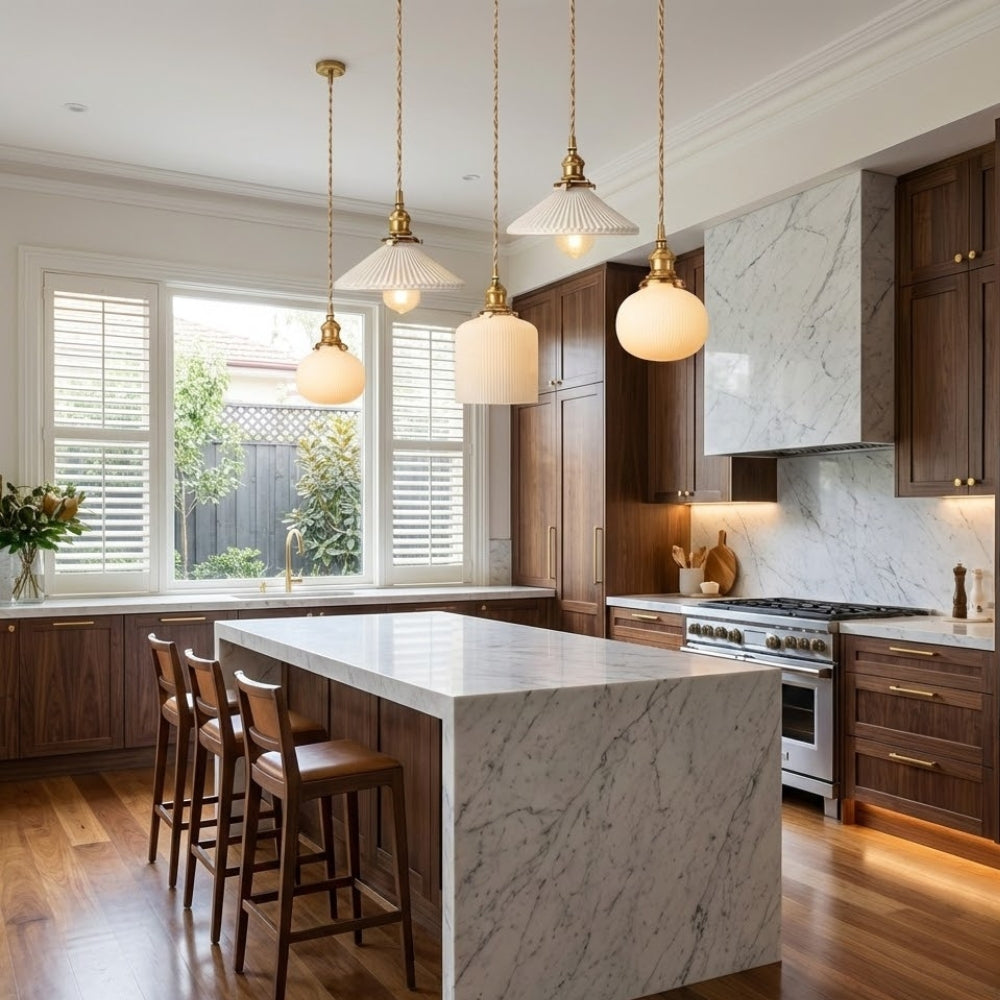 Suspension rétro avec abat-jour en céramique blanc - Plasma