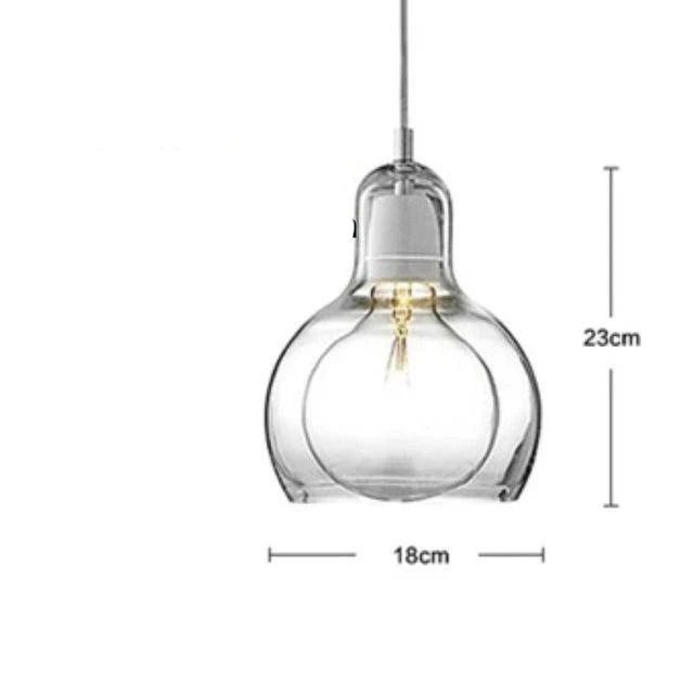 Suspension design led en verre loft - Marine