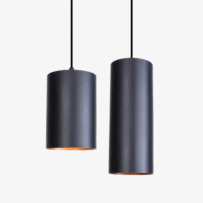 Suspension led en forme de cylindre noir vintage - Terrax